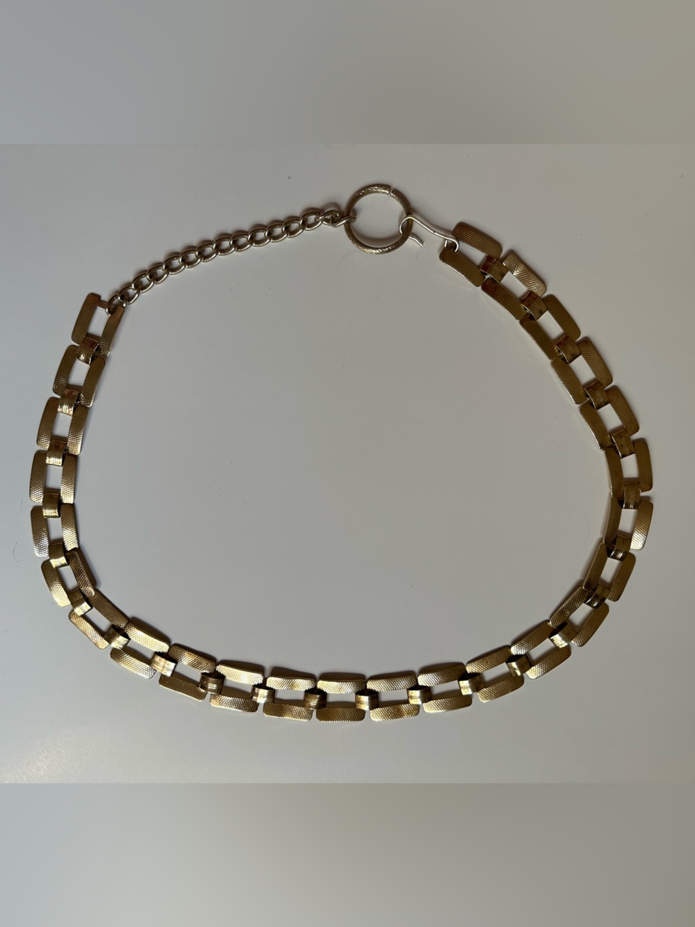 Vintage 80s Gold Tone Chain Link Belt Hong Kong
